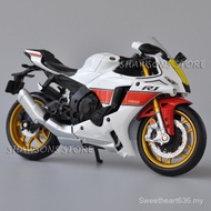 1:12 Scale Diecast Motorcycle Model Toys Yamaha YZF-R1M Sport Bike Miniature Replica HI9G