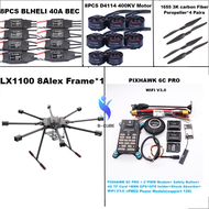 FPV LX1100 PX4 Pixhawk 6C M8N M9N M10 Full Carbon Fiber 1100mm Octa-Rotor Frame BLHELI 40A ESC Flig