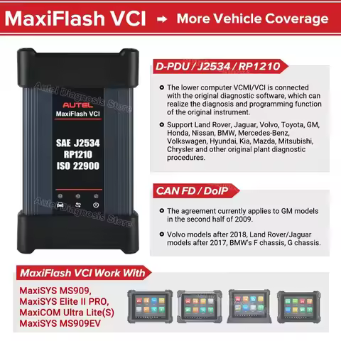 Autel Maxiflash VCI Dongle J2534 ECU Programmer Work OEM Automaker GM Techline Software Scanner For 