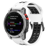 Ready to ship For Garmin Fenix 7S / 6S / 5S Two-color Silicone Watch Band