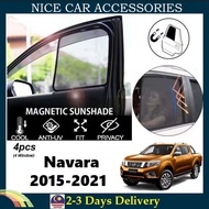 Nissan Navara NP300 2015-2021 Fit Magnetic Sunshade [4 PCS] Accessories Automotive