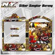 Stiker Decal SANGKAR KOTAK - Dekal Sangkar Burung Kotak Model Ebod BnR Oriq Kosan Nomor 1 2 3