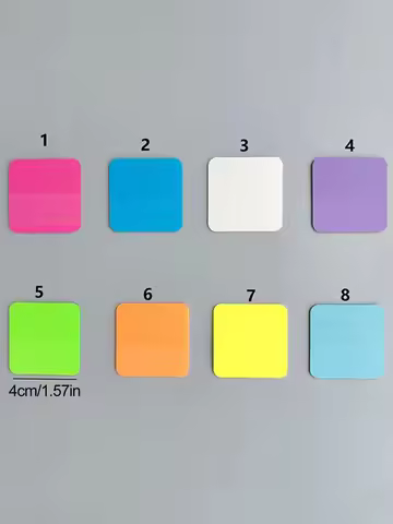 160 Sheets Of Waterproof Square Sticky Notes, 8 Colors Available, Suitable For Notebooks And Diaries