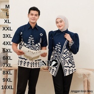 KEMEJA Men's Couple Batik Tops Latest JumboWanitas - Short Sleeve Shirts - Kimono Blouses for Nursin
