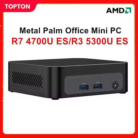Topton Palm Gaming Mini PC AMD Ryzen 7 4700U ES 3 5300U ES 2*M.2 Slots 2*DDR4 Portable Office Deskto