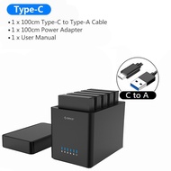 ORICO DS Series 5 Bay 3.5 นิ้ว USB ฮาร์ดไดรฟ์ Enclosure SATA ถึง USB3.0 / Type-C กรณี HDD ด้วย 12V6.