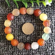 Alxa Agate Bracelet Bracelet Colorful Beads Strange Stone Colorful Elastic Line Red Agate Red Agate 