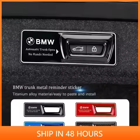 -Car Trunk Metal Reminder Sticker For BMW E46 E90 E60 F30 F10 E36 G20 G30 E92 E91 X5 E70 E30 F31 X1 