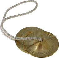 Manjira Metal Brass God Handmade Percussion Musical Instrument-Hand Cymbals Bhajan Kirtan Krishna