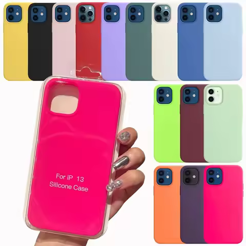 High quality liquid silicone phone case For iPhone 16 15 14 12 Pro Max X XR XS For Apple iPhone 11 1