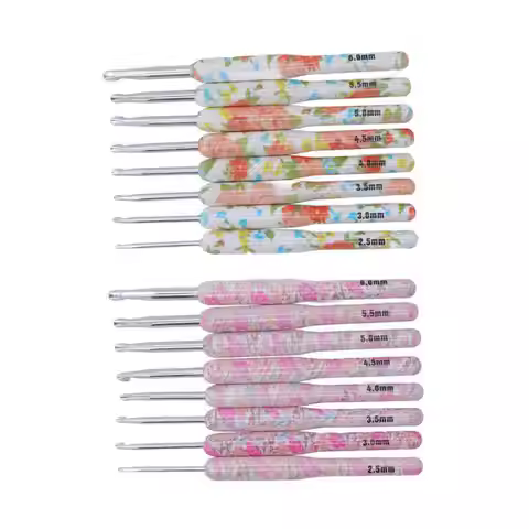 8pcs Crochet Hook Set Handcraft Colorful Crochet Hook for Sewing for Embroidery