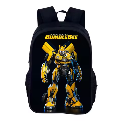 Bumblebee T-Transformers 40cm/15.7inch Backpack School Student Bag Zipper Book Bag Anime laptop Moch