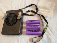 GongTian Fans W920B Black with 3 batteries and case