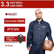 AK03 - MAZIC METAL-CLOSURE DENIM JACKET UNISEX METAL BUTTON JEANS