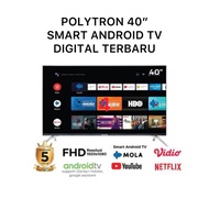 Tv Led Polytron 40" Inch Pld 40Ag9953 Smart Android Tv Digital Terbaru