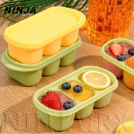 [H&L] 1/2/PCS 3 Compartment Odor-proof Ice Cube Tray | Easy Demold Food-grade Silicone PP Ice Mold, 
