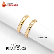 10 Karat Gold Pipe Ring POLOS (Can be used as a wedding ring), Men's ring / Wanita J5Ismoyo, couple 