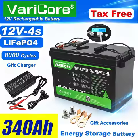 VariCore 12.8V 340ah 310ah 120AH LiFePO4 Battery 12V Lithium Iron Phosphate Batteries Cycles Touring
