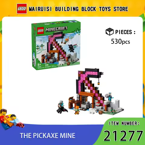 Lego Minecraft Series 21277 Classic Mineral Pickaxe for Boys and Girls Building Block Toys Children'