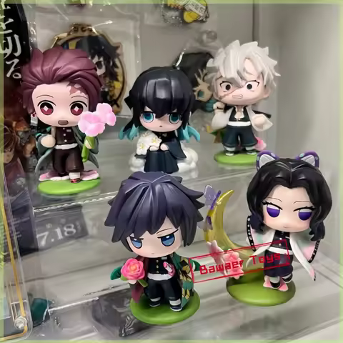 Pop Mart Demon Slayer Birth Flower Series Surprise Blind Box Guess Bag Mystery Box Toys Car Desktop 