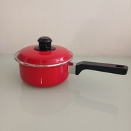Sauce Pan 16cm Teflon Handle Pan + Lid