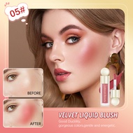 Lakerain-5 Lakerain Velvet Mousse Cecair Blush Warna Matte Ringan Kalis Air Berbilang Fungsi - 5 War