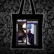 DOMAIN EXPANSION SATORU GOJO Printed tote bag canvas