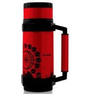 【米拉羅咖啡】armada藝術彩繪長效保溫壺1200cc廣口多功能冷熱水壺【紅色】