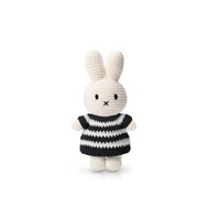 荷蘭Miffy米飛兔【miffy&amp;黑白粗條紋洋裝】鉤針純棉娃娃安撫米菲