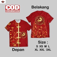 (SM) Kaos Fullprint Chinese New Year Horse Imlek 2026 | Kaos AOP Motif Chinese New Year Horse Imlek 