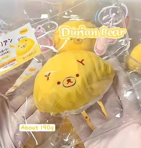 Durian Bear Squishy - Food Grade Silicone with a Frozen Butter Texture