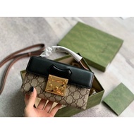 GUCCI Gucci Gucci/Gucci Padlock Leather Lock Bag Flap Chain Bag Shoulder Messenger Bag Female Bag Bo