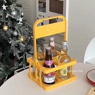 Beer Plastic Basket Handle Beer Handle Blue Foldable Wine Rack KTV4 Bottled Handle Portable Frame Re
