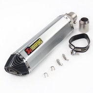 SALE38-51mm Moto Silencer Motorcycle Akrapovic Exhaust Muffler Pipe Laser Marking With DB Killer 470