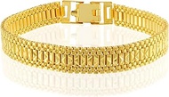 Missmister Brass 1Gram Gold covered stylish hand made Bracelet in Fashion Jewellery for Men Women (M