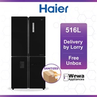 Haier 516L 4 Door Glass Series DC Inverter Refrigerator Fridge Peti Sejuk [Sanitized] HRF-IG525AM(GB)