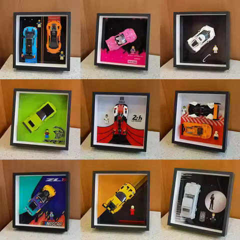 Display Frame Box for LEGO Speed ​​Champions series 77237,77238,77239,77240,77241-Collectible Mini R