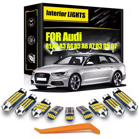 For Audi A1 8X A3 8L 8P 8V A4 B5 B6 B7 B8 A5 8T A6 C5 C6 C7 A7 A8 D3 Q3 Q5 8R Q7 4L Interior LED Car