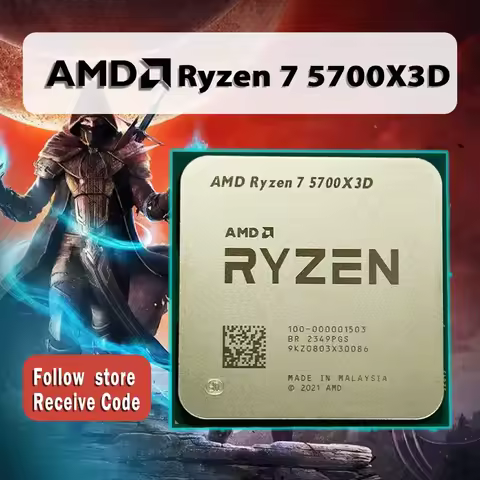 CPU NEW AMD Ryzen 7 5700X3D R7 5700X3D 3.0 GHz 8-Core 16-Thread CPU Processor 7NM L3=96M 100-0000015