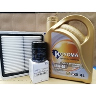 SUBARU XV ,FORESTER (first model) OIL FILTER + AIR FILTER + KOYOMA 5W40 FULLY SYNTHETIC ENGINE OIL