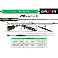 Kaizen Mushi BC KMSBC-180L Baitcasting Rod | 180-12ML | 180-14M | 180-17M | 198L | Solid Tip Carbon 