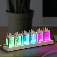 Fityle Nixie Tube Clock สไตล์วินเทจนาฬิกาปลุกดิจิตอลการตกแต่งบ้านห้องนอนตั้งโต๊ะ