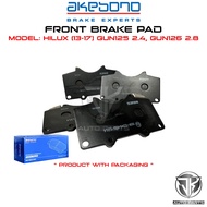#AKEBONO #JAPAN FRONT BRAKE PAD TOYOTA HILUX REVO 2014-2018 GUN124 2.4,GUN125 2.8 (AN-690WK)