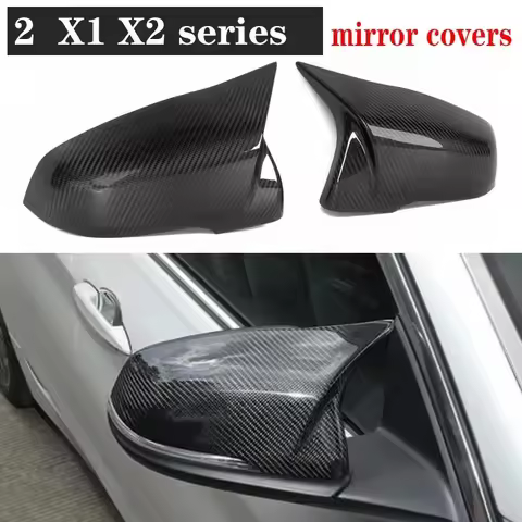 For BMW 1 2 Series F44 X1 F50 F48 F52 X2 F39 Upgrade Shells Rearview Cap Real Carbon fiber rear view