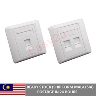 CAT5E/CAT6 1Port 2 Ports Faceplate Data Wall Socket Outlet FacePlate 1Gang2Gang RJ45 Wall Socket Sin