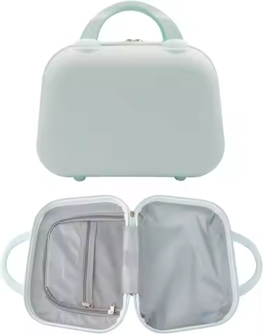 Travel Makeup Bag for Women, Large Travel Toiletry Bag for Cosmetics, Skincare - 12 Inch Hard Shell 