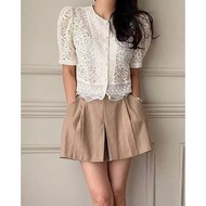 Eyelet Bolero Modern Filipiniana Barong Blouse Bolero Lace Shirt Top for Women Asian Inspired Attire