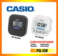 CASIO PQ-30B-7DF (White) 2DF (Black)  Pocket Travel Alarm Beep Clock Snooze