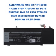ALIENWARE M15 M17 R1 2018 1F22N P79F P79F001 R1 P37E P37E001 Dell G7 7590 7790 G5 5590 15.2V 60WH LA