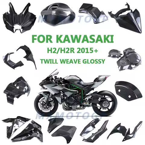 For Kawasaki H2 H2R 2015 - 2019 2020 2021 2022 100% Carbon Fiber Side Panel Fender Tail Full Fairing